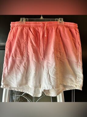 Size 2X Zenana Outfitters Ombré  Pink to White shorts.